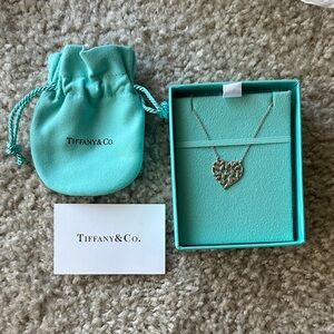 Tiffany & Co. Silver olive leaf Heart Necklace